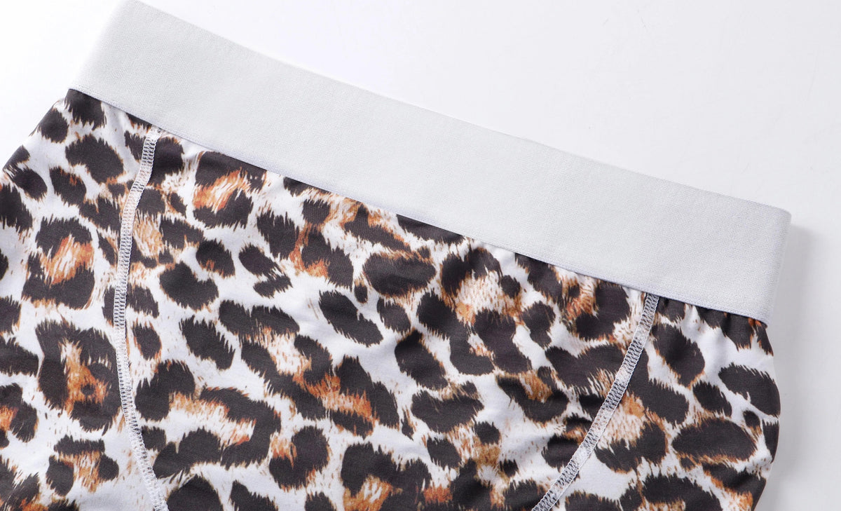 LEOPARD PRINT QUICK-DRY ICE PANTS