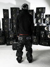 BAROQUE SKULL EMBROIDERED PANTS