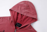 PINK WASHED ZIPPER HOODIE