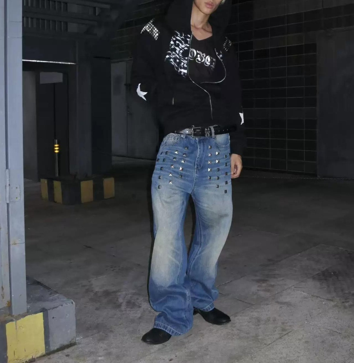 STUDDED IRON CROSS CAP