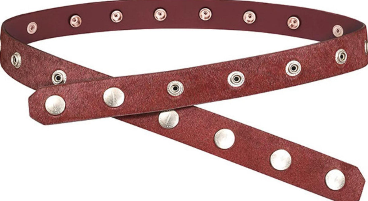 PINK PONY HAIR BUCKLE BELT