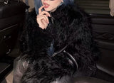 PATCHWORK LEATHER FUR JACKET