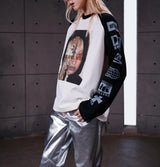 WAVE PORTRAIT PRINT LONG SLEEVE TEE