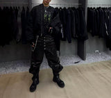 MULTI-WAIST LEATHER PANTS
