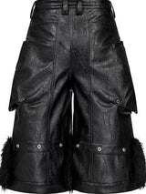 WAXED LEATHER WRESTLING PANTS