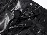 MULTI-WAIST LEATHER PANTS