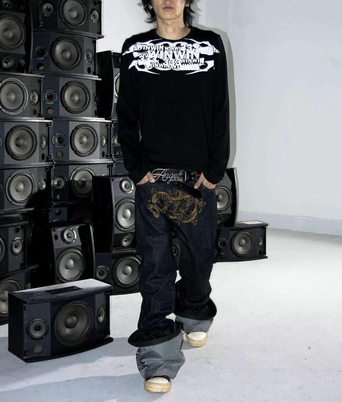 RAW BAROQUE EMBROIDERED MICRO JEANS