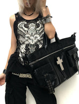 STUDDED IRON CROSS CAP