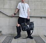 CROSSBODY LEATHER TOTE BAG