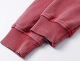 PINK WASHED ZIPPER HOODIE