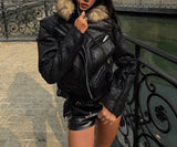 FAUX FUR MULTI-ZIPPER JACKET