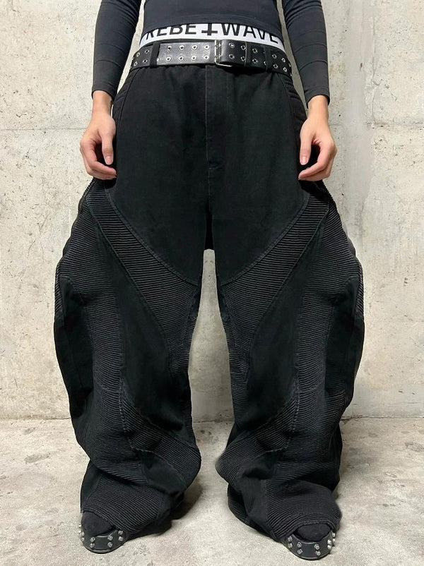 ALIEN RIPPLE WIDE LEG JEANS