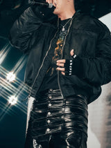 MULTI-WAIST LEATHER PANTS