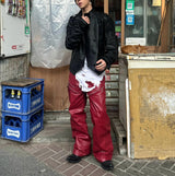 LIQUID METAL PINK COATED JEANS