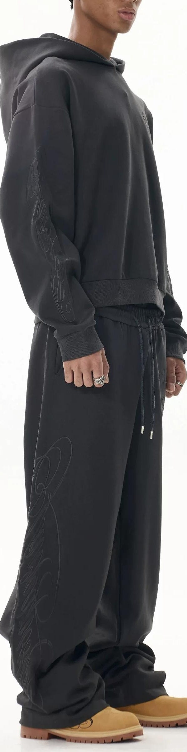 刺繍フーディスウェットパンツセット