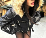 FAUX FUR MULTI-ZIPPER JACKET