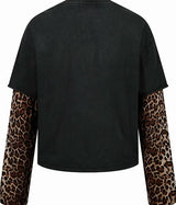 LEOPARD PRINT LONG SLEEVE TEE