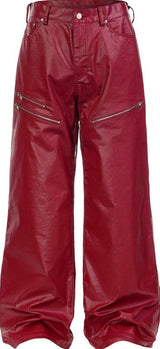 LIQUID METAL PINK COATED JEANS