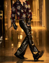LIQUID METAL ZIPPER WAX PANTS