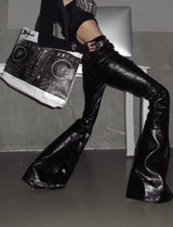 LIQUID METAL ZIPPER WAX PANTS