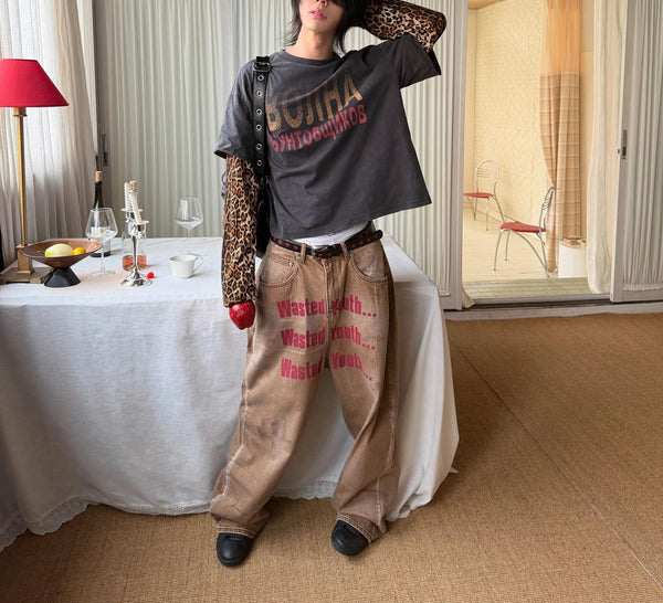 LEOPARD PRINT LONG SLEEVE TEE