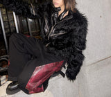PATCHWORK LEATHER FUR JACKET