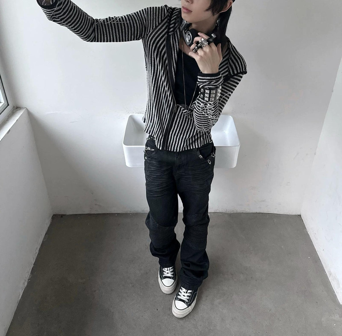 CUBIC RIPPLE WAX PANTS