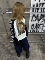 WAVE PORTRAIT PRINT LONG SLEEVE TEE